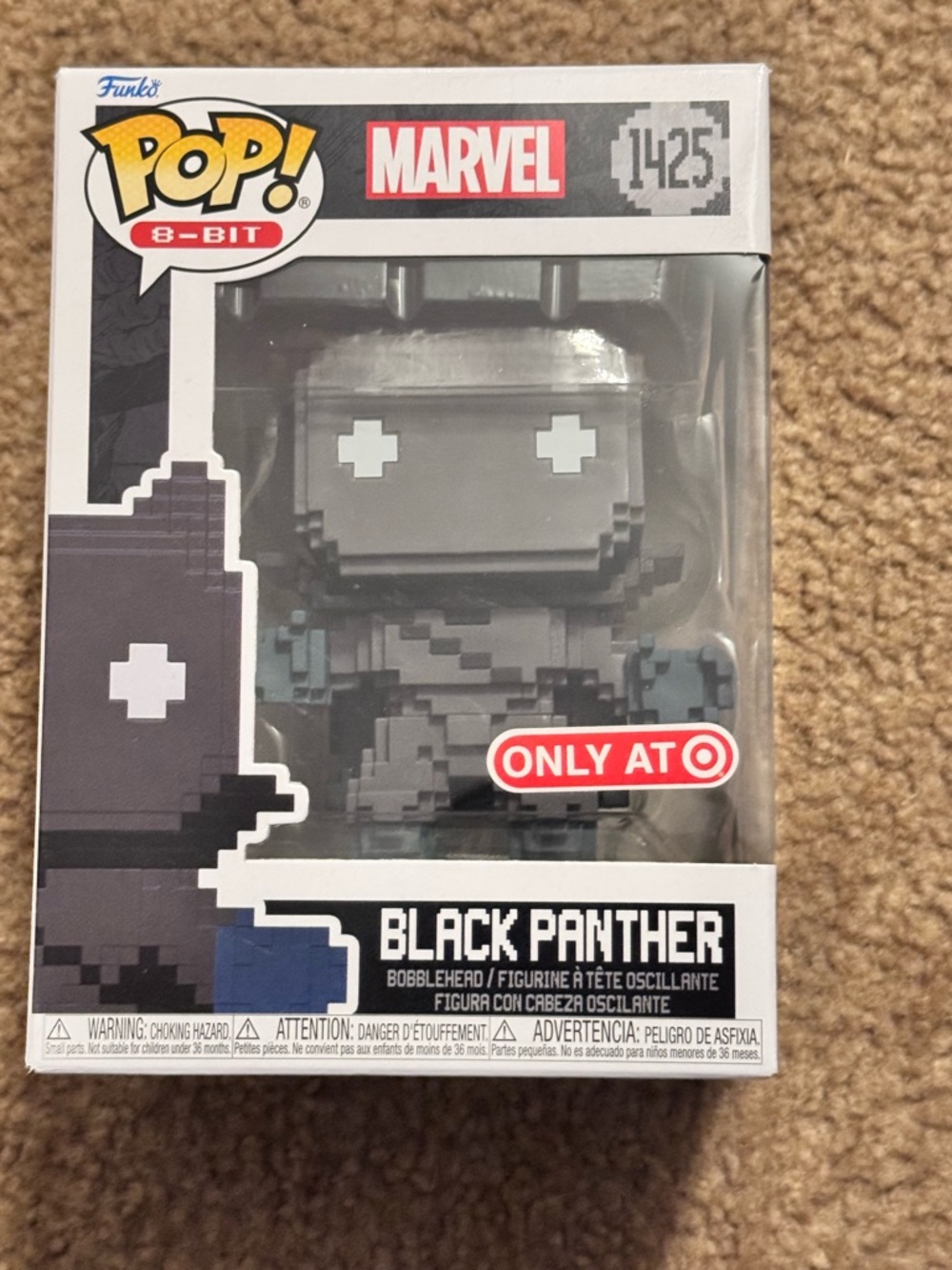 Funko 8-Bit Marvel Black Panther Pop! Figure - Black, Blue, White